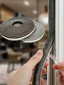 Door Frame Weather Stripping Self Adhesive Window Seal Strip Sliding Door Home Windows Auto Adhesive Seal Brush Strip Door Gap Soundproof Dustproof Windproof Easy Install - Grey - View 8