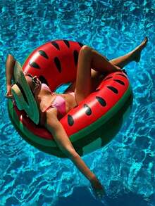 1pc Adult Watermelon Inflatable Pool Float Water Sports Swimming Accessory Pvc Fun For Summer Party Beach Lake Outdoor - Watermelon Swimming Ring - View 2