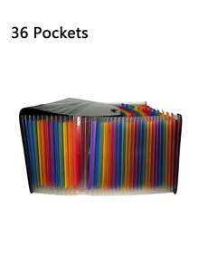 Accordion File Organizer, Expandable File Folder With 24/36 Pockets, Monthly Paper Bill Organizer And Tax Receipts Mobile Holder, A4 Document Holder With Blank Stickers, Colored Labels, A4 Size For School, Home, And Office, Classroom Essentials - Multicolor - View 14