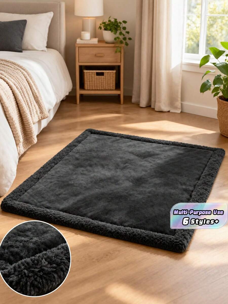 Waterproof Pet Blanket, Shaggy Fleece Reversible Floor Blanket To Protect Furniture From Couches And Sofas, Liquid-Resistant Suitable For Small, Medium, And Large Pets - Black - View 1