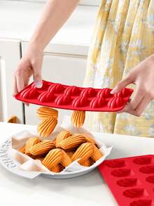 2 Styles Silicone Baking Molds Set, Alphabet Letter Silicone Mold & Shell Madeleine Cake Mold, Non-Stick Mould For Chocolate, Candy, Cookie, Baking - Multicolor - View 2
