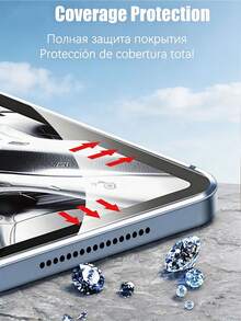 1pc Ultra-High-Definition Tempered Glass Screen Protectors For Tablets, 9H Hardness, Anti-Burst And Anti-Scratch Protection Film - Clear - View 2