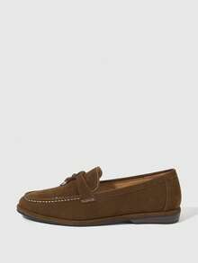 Sleekvia Retro British Style Loafers, Women's Flat-Soled Soft-Soled Shoes Are Not Tired Of Commuting, Low Vamp Shoes Fall Shoes - Chocolate Brown - View 6