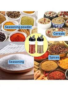 1-15pcs Spice Jar Set, Round Spice Cans, Kitchen Barbecue Spice Bottles, Spice Rack Storage Box, Kitchen Tools, Kitchen Accessories, Pour/Sift Shaker Lids, Suitable For Kitchen Storage, Outdoor Camping, Picnic, Barbecue - Multicolor - View 3