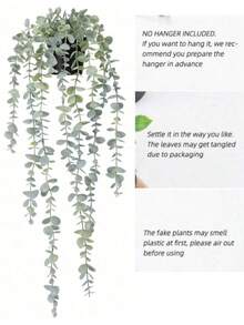 1pc Artificial Hanging Plants Fake Eucalyptus Potted Plant Hanging Plant For Wall Room Home Indoor Outdoor Shelf Decoration - Multicolor - View 10