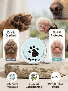 PETSIN 2-In-1 Paw & Nose Balm For Dry, Cracked Paws. Plant-Based Moisture That Softens & Protects. Available In 0.3 Oz & 2 Oz. - Multicolor - View 3