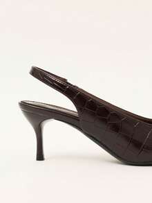 Nöista Women's Fashion Stone Pattern Comfortable High Heel Shoes - Black - View 8
