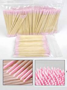 Mini Cotton Swabs Pointed Micro Applicator Disposable Double Headed For Makeup Mascara Removal Tattoo Cleaning Nails Personal Care Portable Soft Use - Multicolor - View 6