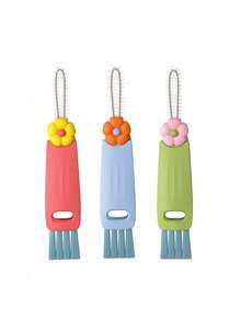 Zazumi 1pc 3 In 1 Petal Design Cup Brush Bristle Multifunctional Gap Cleaning Bottle Rim Scrubber Flexible Dishwashing Tool For Kitchen Home Use Christmas Stocking Fillers Holiday Gift Ideas Must Haves - Multicolor - View 18