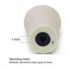 Đầu ma-nơ-canh làm tóc giả 22 inch kèm giá đỡ, đầu ma-nơ-canh vải canvas trưng bày làm tóc giả, Halloween - trắng - Xem 2