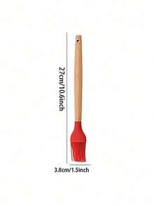 Haus Hana Christmas Wooden Handle Silicone Scraper, Suitable For Non Stick Pans, Household Cooking Scraper And Spoon, High Temperature Resistant Kitchenware Set. - Red - View 26