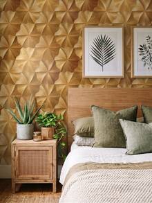 10/20PCS Light Brown Matte Self Adhesive Tile Sticker 30x30cm Foam Floor Decal Kitchen Oil Proof Bathroom Renovation Wall Decor American Style Irregular Shape Home Improvement - Light brown - View 6