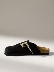 Solecia Vintage Strappy Half Slippers Casual Street Vacation Wear - Black - View 3