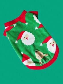 PETSIN Pet Christmas Fleece Shirt, Santa Reindeer Red Plaid Pattern Dog Holiday Outfit For Small Puppy - Multicolor - View 20