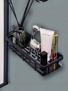No Drill Bathroom Storage Rack Waterproof Self Adhesive Shampoo Body Wash Holder Multi Functional Hanging Shelf Black Shower Caddy Durable Strong Pro - Black - View 10