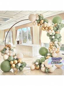 100 10/12-Inch Sand White Latex Balloons, Helium Balloons, Suitable For Birthdays, Graduations, Baby Showers, Weddings, And Holiday Party Decorations, With White Ribbons - White - View 6
