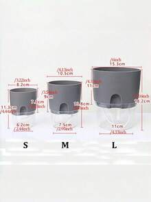 5PCS Slouchy Automatic Water Absorption Flower Pot Plastic Flower Pot Simple Imitation Ceramic Green Ivy Basket Succulent Indoor Hydroponic Flower Pot - Multicolor - View 4