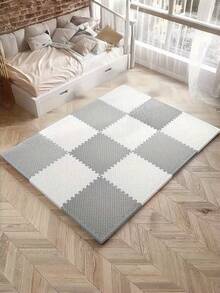 12 Pcs EVA Interlocking Foam Exercise Mats, Extra Thick Anti-Slip Noise Protection Floor Tiles For Home Gym Playroom Balcony Pet Picnic Craft Room - B - View 6