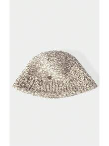 Noxbound Women's Metal Decor Fashion Versatile Knitted Bucket Hat - Beige - View 2