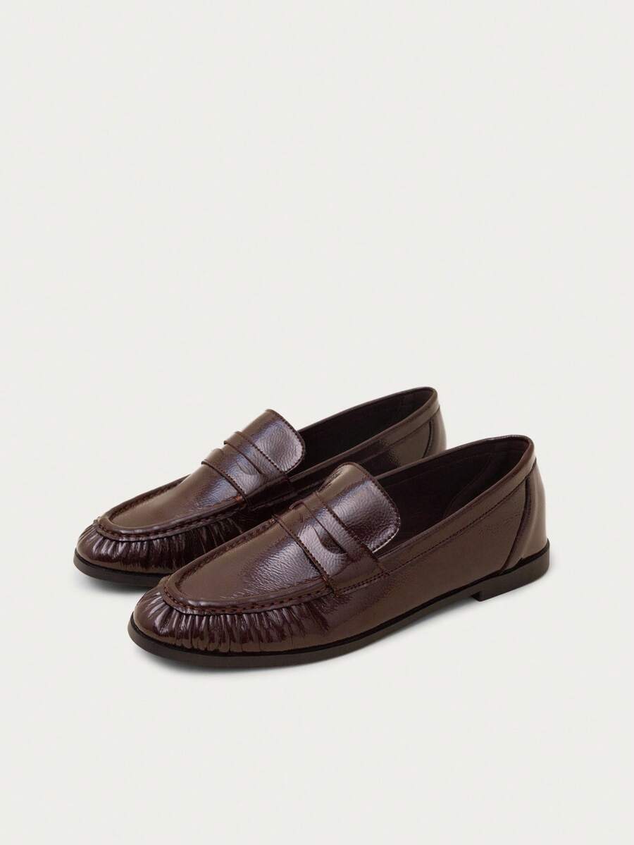 Nöista Retro British Loafers, Versatile And Comfortable Flat Shoes - Coffee Brown - View 1