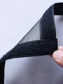 1 U-Shaped Zipper Mesh Screen, Self-Adhesive Reusable Mosquito Net, Washable Mesh Screen For Summer, Mosquito And Insect-Proof Mesh Screen, Invisible Black Nano-Fiber. - Black, Middle and Lower U - View 5