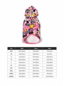 LOONEY TUNES X SHEIN 四季寵物衛衣，透氣網布可愛滿版印花寵物衣服，適用狗與貓，多尺寸 XXS-XXXXXL，休閒服飾適合室內外日常穿著 - 粉色 - 查看 4