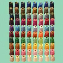 1pc Elastic Lockstitch Sewing Thread, 3000 Yards Spool, 100% Polyester Serger, Overlock, Quilting Thread For Stretchy Fabrics Like Swimwear, Lingerie, Knitwear, Socks, Etc. - Multicolor - View 6