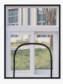 1 U-Shaped Zipper Mesh Screen, Self-Adhesive Reusable Mosquito Net, Washable Mesh Screen For Summer, Mosquito And Insect-Proof Mesh Screen, Invisible Black Nano-Fiber. - Black, Middle and Lower U - View 2