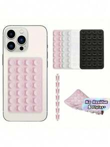 Silicone Phone Suction Cup 1pc, Self-Adhesive Suction Pads For Power Bank, Phone Stand Holder Compatible Android Smartphone - multicolor - View 1