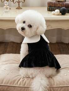 PETSIN 1pc Black Soft And Skin Friendly Comfortable Christmas Pet Dress - Multicolor - View 8