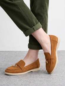 CUCCOO BIZCHIC Elegant And Generous, Casual Workplace, Commuting Elegant, Women's Flat Shoes, Fashionable And Versatile Dating, Workplace Wear Fall Shoes - Yellow brown,, - View 3