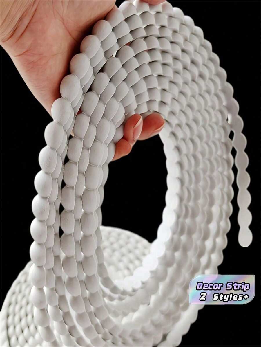 1Roll Tearable Peel Stick Beaded Trim Removable Wallpaper Border Soft ...