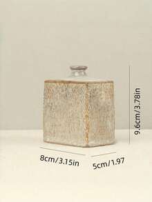 Cirelle 1pc Ceramic Reed Diffuser Bottles, Rustic Reactive Glaze Stoneware Fragrance Bottles, Empty Geometric Ceramic Vases For Essential Oils, Wabi-Sabi Home Decor Accent (No Reeds) - multicolor - View 11
