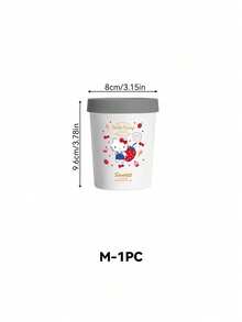 HELLO KITTY AND FRIENDS | SHEIN 1PC Hello Kitty Ice Cream Storage Containers, Strawberry‑Print Food Tubs With Sealed Lids, Stackable Reusable Freezer Jars, For Homemade Ice Cream & Dessert, Cute Collectible Food Storage Gift For Hello Kitty Fans - Multicolor - View 10