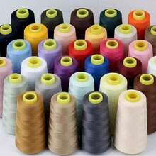 1pc Elastic Lockstitch Sewing Thread, 3000 Yards Spool, 100% Polyester Serger, Overlock, Quilting Thread For Stretchy Fabrics Like Swimwear, Lingerie, Knitwear, Socks, Etc. - Multicolor - View 8