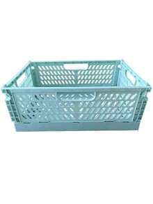 1pc Mini Foldable Plastic Basket, For Organization And Storage, Collapsible Storage Box, Organizer Bin, Jewelry Box, For Home, Bedroom, Bathroom, Office - Multicolor - View 11