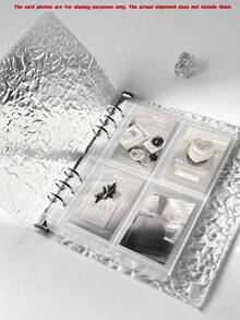 Highly Cost-Effective Transparent Water Ripple Four-Grid Inner Page Photo Album, Small Card Storage, Plug-And-Play Photo Organizer, And Loose-Leaf Design. Perfect For Photo Collections, Wedding Photos, Baby Photos, Anniversaries - multicolor - View 2