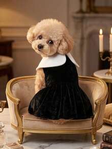 PETSIN 1pc Black Soft And Skin Friendly Comfortable Christmas Pet Dress - Multicolor - View 6