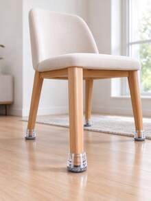 Clear Chair Leg Protectors With Thick Felt Pad, Anti-Slip Noise Reduction Table Feet Covers, Transparent Flexible Rubber Floor Protective Caps For Hardwood Floors, Multiple Sizes Furniture Feet Sleeves - transparent white - View 7