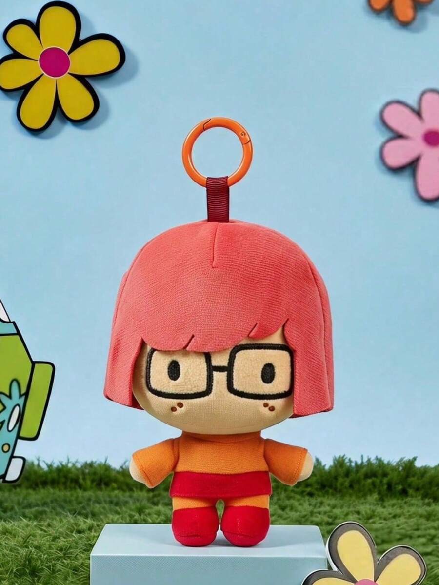SCOOBY-DOO X POKOJA LAND 聯名 3D 毛絨吊飾鑰匙圈,可愛立體造型,經典設計,可掛在包包、鑰匙圈、書包等 - 紅色 - 查看 1