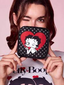 Betty Boop x SHEIN 1 Pc Cute Storage Pouch, Suitable For Women Sanitary Products, Electronics, Small Items Storage,Gift Ideas,Party,Holiday,Valentine's Day - Multicolor - View 6