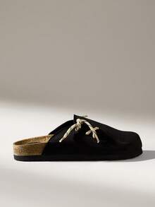 Solecia Vintage Strappy Half Slippers Casual Street Vacation Wear - Black - View 2