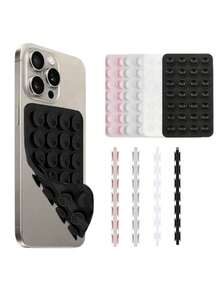 Silicone Phone Suction Cup 1pc, Self-Adhesive Suction Pads For Power Bank, Phone Stand Holder Compatible Android Smartphone - multicolor - View 2