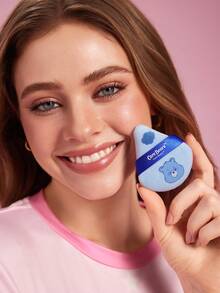 SHEIN X Care Bears 5件組印刷鬆散粉撲，超柔軟化妝海綿，適用於乾粉的臉部混合，定妝使用 - 彩色 - 查看 7