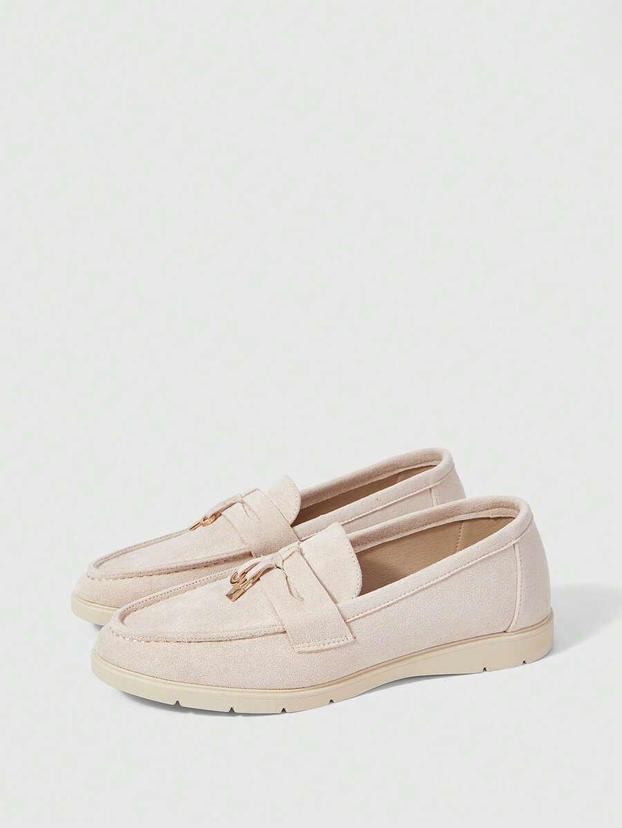 Sleekvia Fashion Commuter Versatile Women's Loafers Comfortable Breathable Shoes - Apricot - View 1