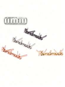 10 Pcs Handmade Letter Metal Labels For Jeans Shoes Clothes Labels Tags Handmade Purse Handbag Leather Craft DIY Accessories - Multicolor - View 6