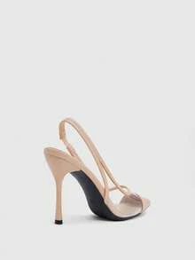 CUCCOO SZL Women's Burgundy Patent Leather Pointed Stilettos Are Suitable For Weddings Or Parties. - Apricot - View 3