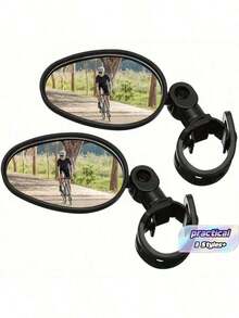 2 Rearview Mirror For Bicycle - 360-Degree Rotatable And Shockproof, Suitable For Mountain Bikes And Roads, Flexible Three-Dimensional Rearview Mirror For Clearer Rear Vision - Bicycle Rearview Mirror - View 1