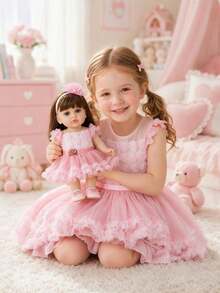 POKOJA LAND 1PC 55cm Sweet Reborn Baby Doll Princess, Vinyl Pretend Play Toy, Gift For Kids & Valentine's Day - Multicolor - View 7