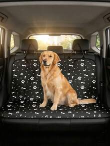 Waterproof Pet Car Seat Cover, Rear Seat Protector, Dog Car Seat Travel Accessory, Suitable For Cats And Dogs, Pet Carrier/Crate Mat For Back Seat (Black) - Black - View 12
